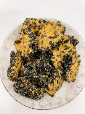 Черная рисова корочка закуски розничная упаковка частный логотип морская доставка