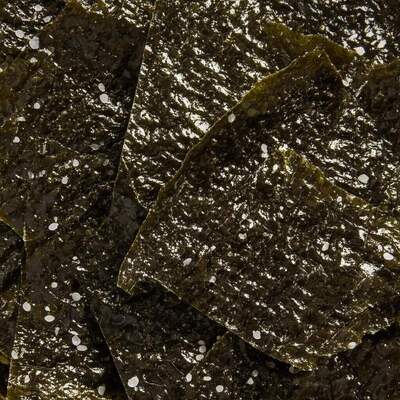 Снеки из жареных морских водорослей с вкусом морской соли - смесь здоровых закусок без глютена и с низким содержанием жиров