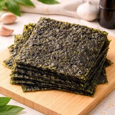 Сертифицированные BRC безглютеновые низкожирные жареные морские водоросли с вкусом морской соли для розничной торговли и пищевой промышленности